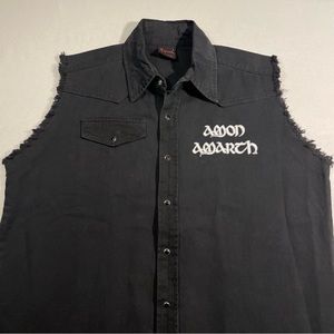Amon Amarth Razamataz Joms Viking  Snap Button Vest Size Large 2016